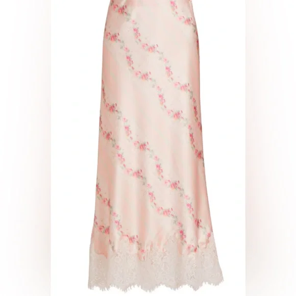 LoveShackFancy Malina Maxi Skirt, Apricot Medley - Picture 1 of 14